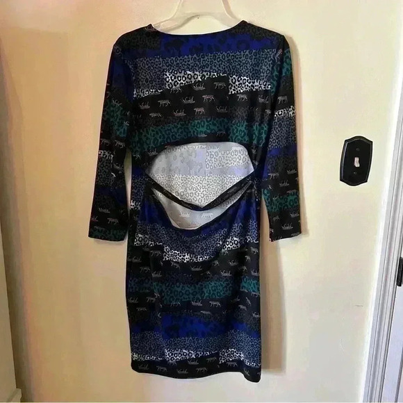 Victoria Secret Sport Leopard Animal Print Dress 3/4 sleeve Size Large - Picture 2 of 5